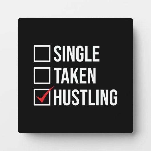 Single vs. HUSTLING, Gym, Hustle, Erfolg Fotoplatte (Vorderseite)