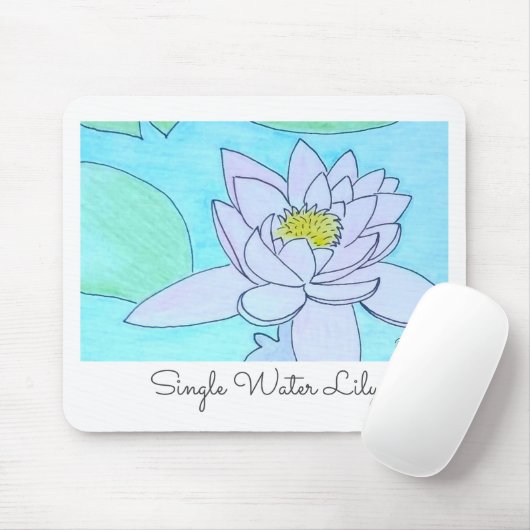 Single Water Lily Mousepad (Mit Mouse)