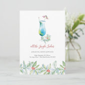 Single Watercolor Ladys Holiday Einladung (Stehend Vorderseite)