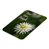 Single Weiße Blume Motivierend Magnet (Linke Seite)