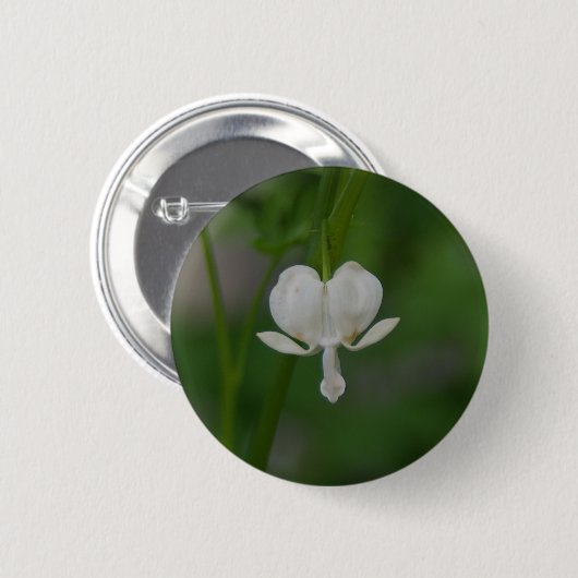 Single Weiße Blutungen Herz Button (Vorne & Hinten)