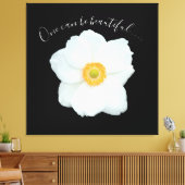 Single White Blume One kann ein schönes Gedicht se Leinwanddruck (Insitu (Wohnzimmer))