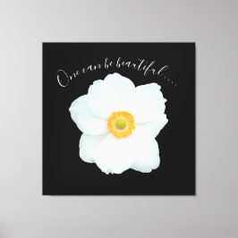 Single White Blume One kann ein schönes Gedicht se Leinwanddruck