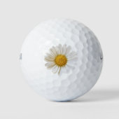 Single White Daisy Blume Golfball (Vorderseite)