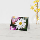 Single White Daisy Postcard Karte (Gelbe Blume)