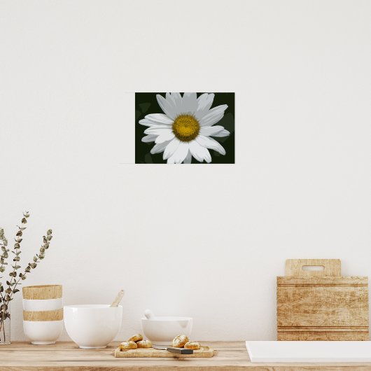 Single White Daisy Poster (Küche)