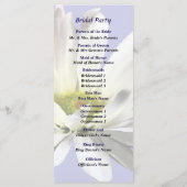 Single White Daisy Wedding Program Programm (Rückseite)