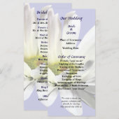 Single White Daisy Wedding Program Programm (Vorne/Hinten)