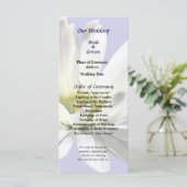 Single White Daisy Wedding Program Programm (Stehend Vorderseite)