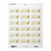 Single White Rose Bud Hochzeitstitel Adressaufkleber (Vorne)