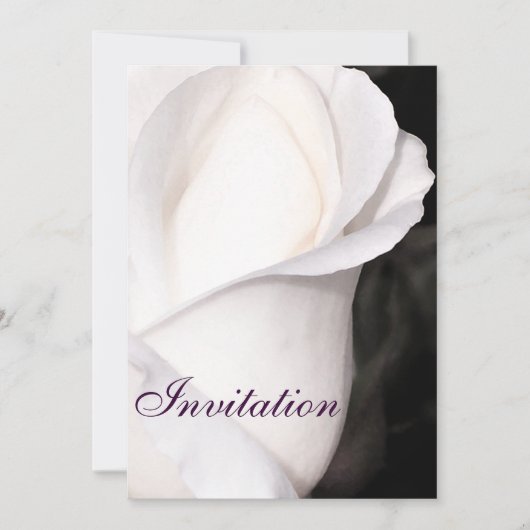 Single White Rose_ Einladung (Vorderseite)