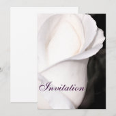 Single White Rose_ Einladung (Vorne/Hinten)