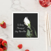 Single White Rose Serviette (Beispiel)