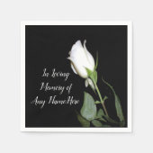 Single White Rose Serviette (Vorderseite)