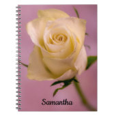 Single White Rose Spiral Notebook Notizblock (Vorderseite)