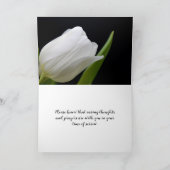 SINGLE WHITE ROSE SYMPATHY CARD DANKESKARTE (Innenseite)