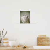 Single White Tulip Blume Erstellen Sie Ihren eigen Poster (Küche)
