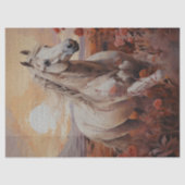 Single White Wild Horse Decoupage Seidenpapier (Vorderseite)