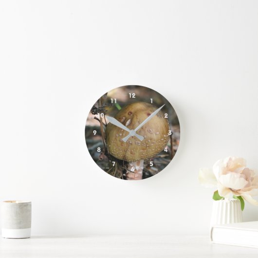 Single Wild Brown Pilz-Natur Runde Wanduhr (Zuhause)