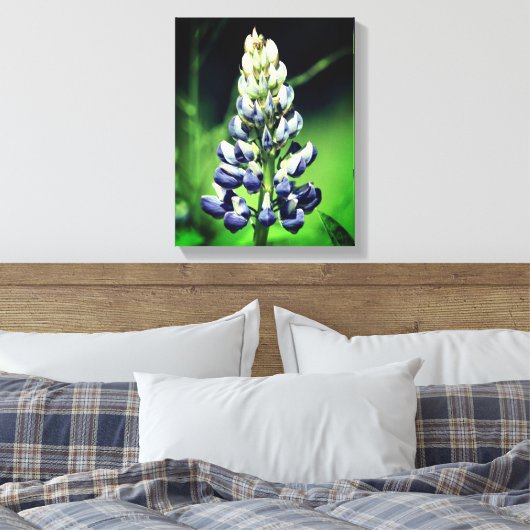 Single Wild Lila Lupine Blume Leinwanddruck (Insitu (Schlafzimmer))