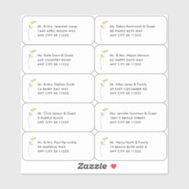 Single Wildblume Name Wedding Guest Address Stick Aufkleber