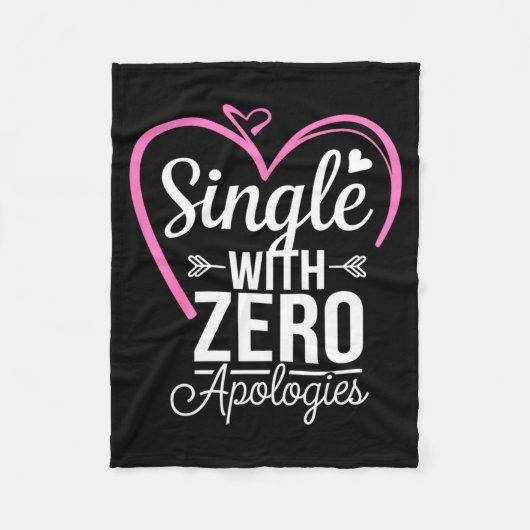 Single With Zero Alogies Anti Valentine Day  Fleecedecke (Vorderseite)