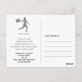 Single Woman Moving Anuncement City Life Postkarte (Rückseite)