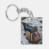 Single Wood Duck Schlüsselanhänger (Vorderseite links)