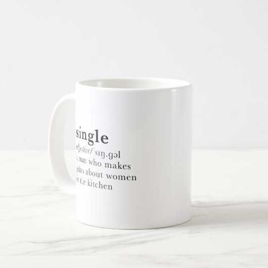 Single - Wörterbuchdefinition Kaffeetasse (Vorderseite Links)