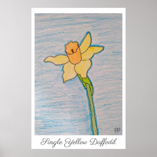 Single Yellow Daffodil Poster (Vorne)