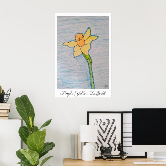 Single Yellow Daffodil Poster (Heimbüro)