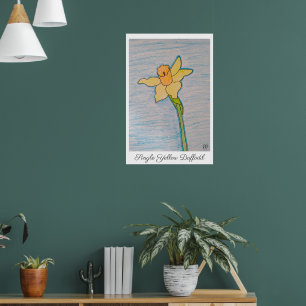 Single Yellow Daffodil Poster