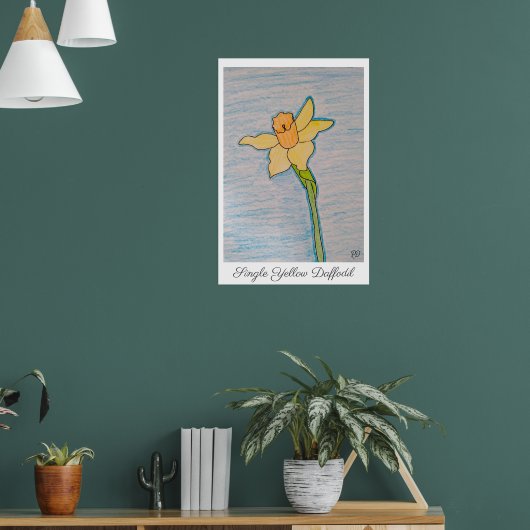 Single Yellow Daffodil Poster (Wohnzimmer 1)