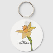 Single Yellow Daffodil Schlüsselanhänger (Vorderseite)