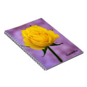 Single Yellow Rose Spirale Notebook Notizblock (Rechte Seite)