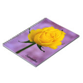 Single Yellow Rose Spirale Notebook Notizblock (Linke Seite)