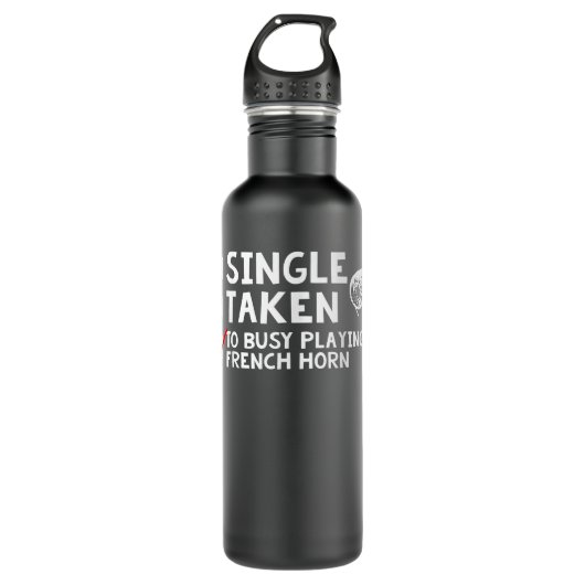 Single zu beschäftigt Französisch Horn Corno Pl Edelstahlflasche (Vorderseite)