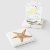 Single Zucker Starfish Steinuntersetzer (Seitenansicht)