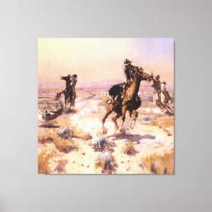 „Singlehanded“ Western Art von Charles M. Russell Leinwanddruck