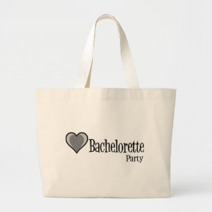 SingleHeart-BacheloretteParty-Schwarzes Jumbo Stoffbeutel