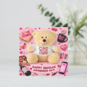 Singles Awareness Day Greeting with Anti-Valentine Karte (Stehend Vorderseite)