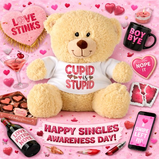 Singles Awareness Day Greeting with Anti-Valentine Karte