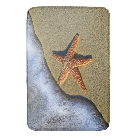 SingleStarfish auf Strand Badematte (Vorderseite Vertikal)