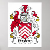 Singleton Familienwappen Poster (Vorne)