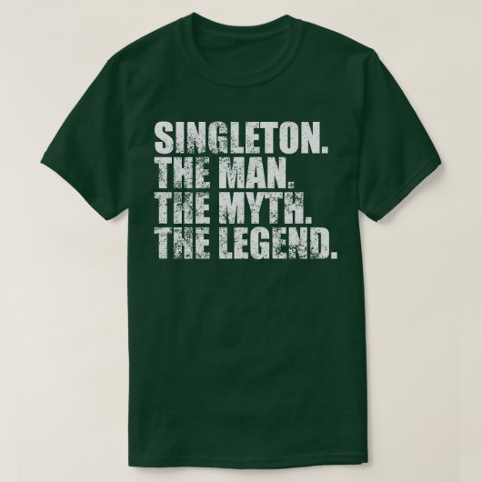 Singleton Singleton Familienname Singleton Nachnam T-Shirt (Design vorne)