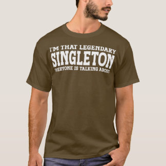 Singleton Surname Funny Team Familienname Sing T-Shirt
