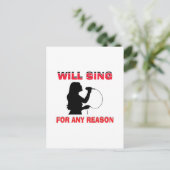 SINGMÄDCHEN POSTKARTE (Stehend Vorderseite)