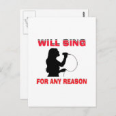 SINGMÄDCHEN POSTKARTE (Vorne/Hinten)