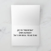 "SINGMEATBALL" NUR FÜR "IHREN" BIRTHTAG KARTE (Innenseite)