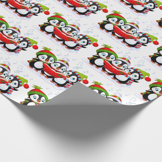 Singpinguine Geschenkpapier (Ecke)